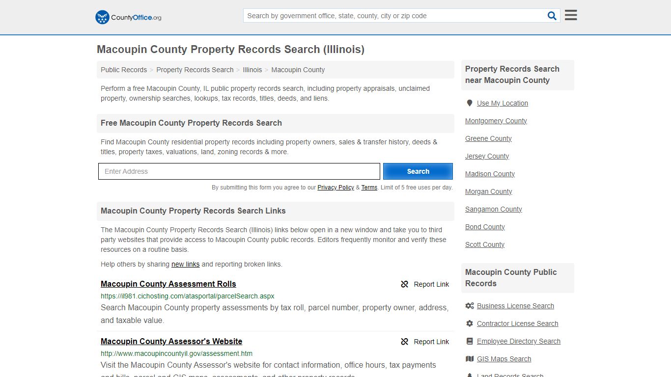 Macoupin County Property Records Search (Illinois) - County Office