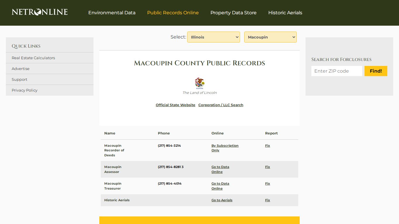 Macoupin County Public Records - NETROnline.com